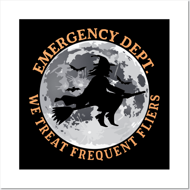 ER Nurse Halloween Emergency Room Dept Nurse Tech ED Rn Fall Wall Art by Nisrine